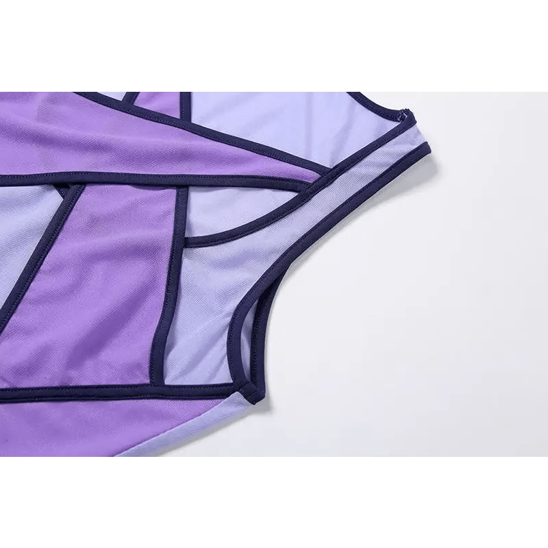 Sheer Mesh Monokini with Peekaboo Cutouts - Cosparty