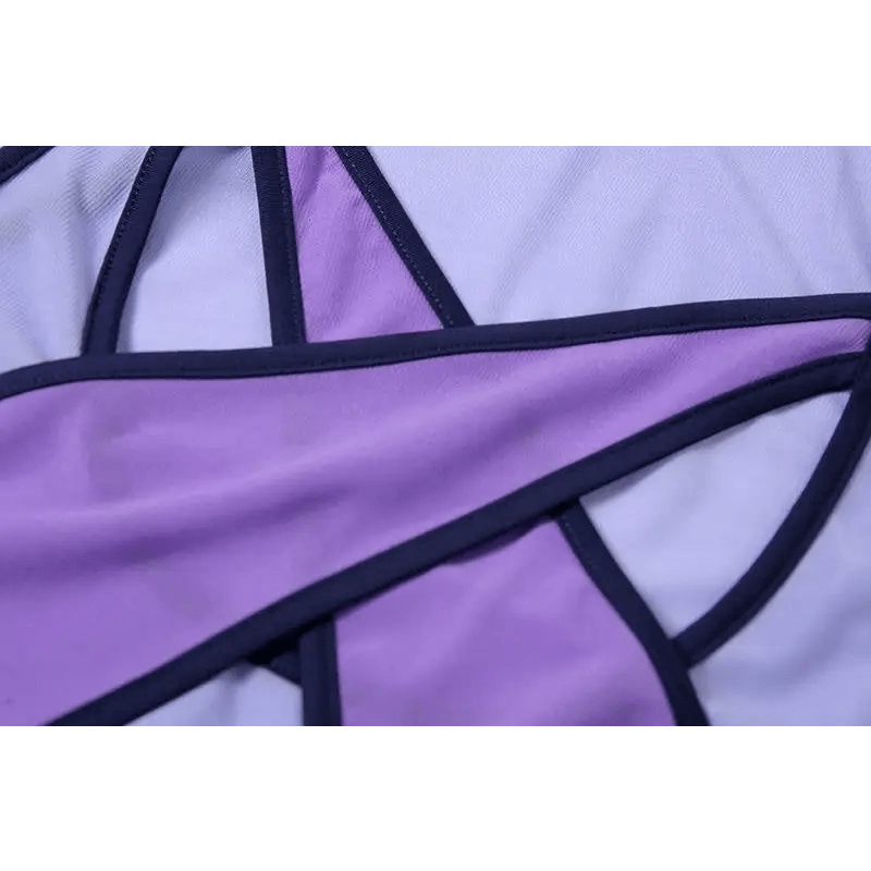 Sheer Mesh Monokini with Peekaboo Cutouts - Cosparty