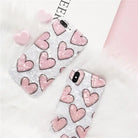 Shimmering Pink and White Heart iPhone Case Available - Cosparty
