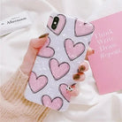 Shimmering Pink and White Heart iPhone Case Available - Cosparty
