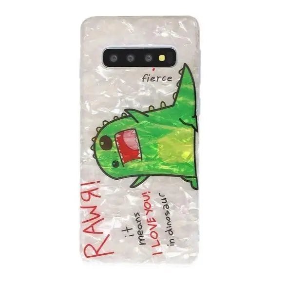 Shimmering RAWR Dinosaur Android Phone Case with Holographic Design - Cosparty