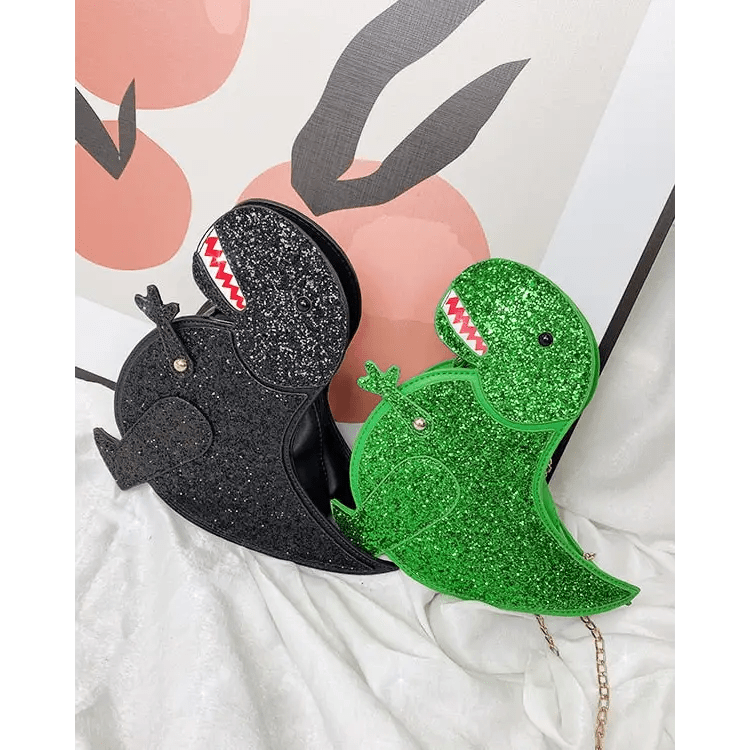 Shimmering Tyrannosaurus Rex 3D Handbag in Vegan Leather - Cosparty