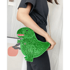 Shimmering Tyrannosaurus Rex 3D Handbag in Vegan Leather - Cosparty