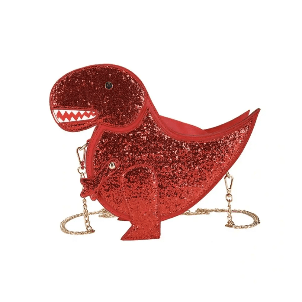 Shimmering Tyrannosaurus Rex 3D Handbag in Vegan Leather - Cosparty