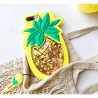 Shimmery Liquid Glitter Pineapple Shaped Phone Case - Cosparty