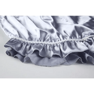 Silky Satin Lace - Up Lingerie Sleep Set with Ruffled Trim and Bows - Cosparty