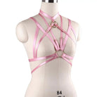 Silky Vegan Harness with Gold O - Rings and Satin Sheen - Cosparty