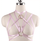 Silky Vegan Harness with Gold O - Rings and Satin Sheen - Cosparty