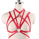 Silky Vegan Harness with Gold O - Rings and Satin Sheen - Cosparty