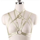 Silky Vegan Harness with Gold O - Rings and Satin Sheen - Cosparty