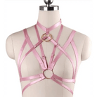 Silky Vegan Harness with Gold O - Rings and Satin Sheen - Cosparty