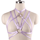 Silky Vegan Harness with Gold O - Rings and Satin Sheen - Cosparty