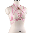 Silky Vegan Harness with Gold O-Rings and Satin Sheen - harness