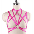 Silky Vegan Harness with Gold O - Rings and Satin Sheen - Cosparty