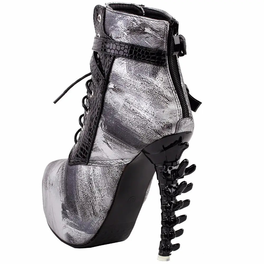 Sky High Vegan Punk Rock Snakeskin Boots in Bold Colors - Shoes