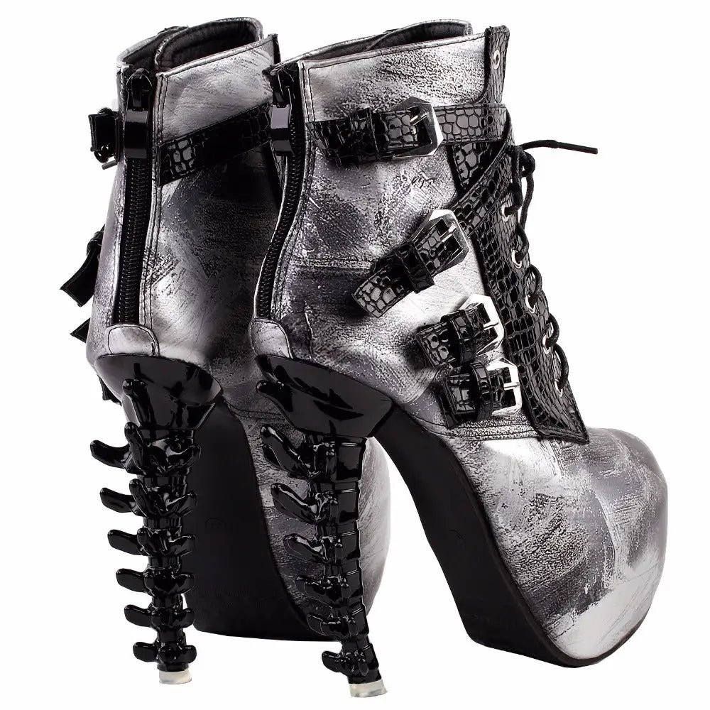 Sky High Vegan Punk Rock Snakeskin Boots in Bold Colors - Shoes