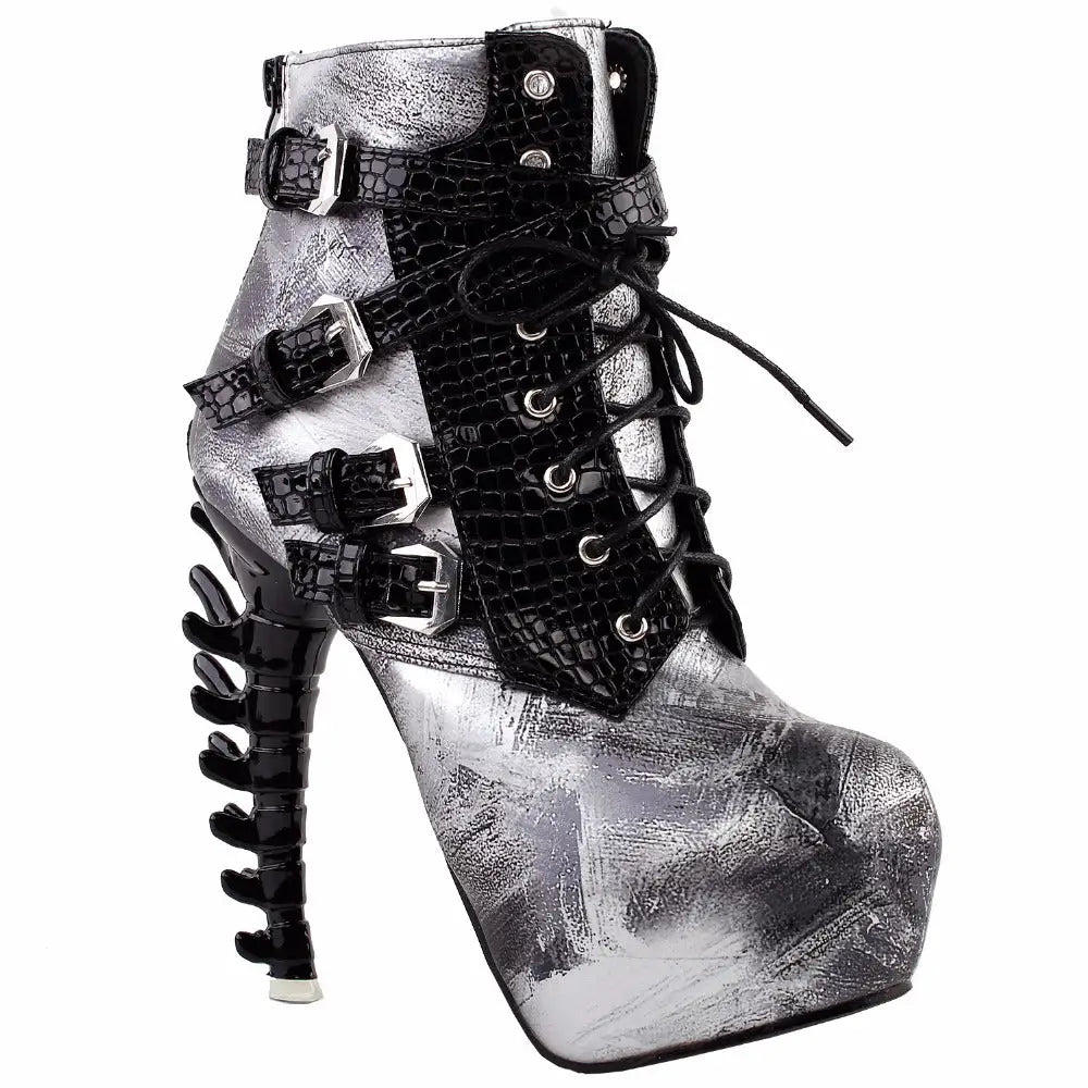 Sky High Vegan Punk Rock Snakeskin Boots in Bold Colors - Shoes