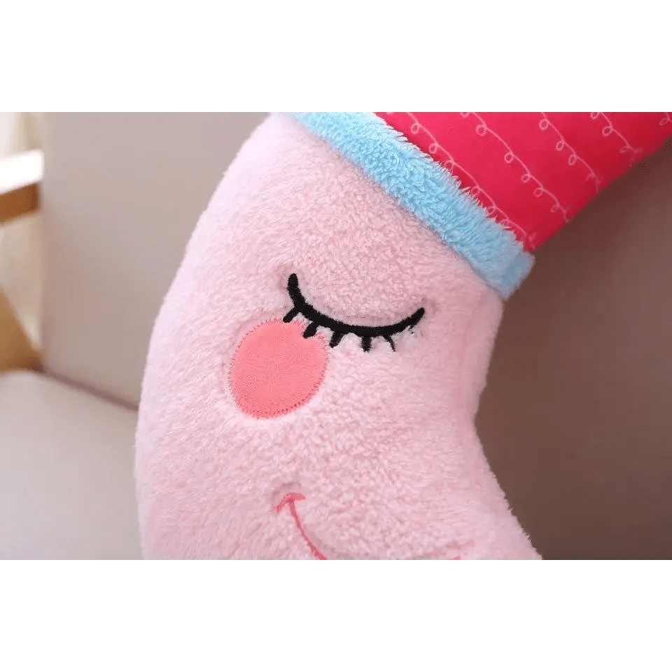 Sleepy Time Moon Plush Pillow for Cozy Cuddles and Travel Support Org Instock - Cosparty