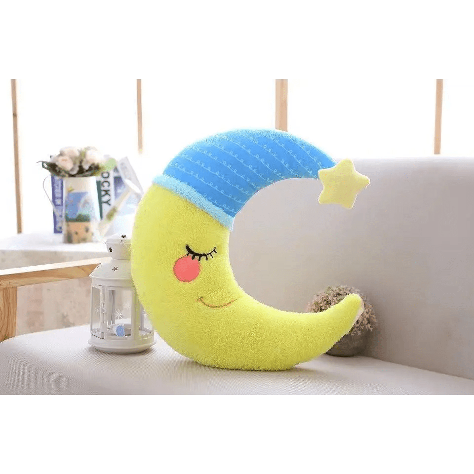 Sleepy Time Moon Plush Pillow for Cozy Cuddles and Travel Support Org Instock - Cosparty