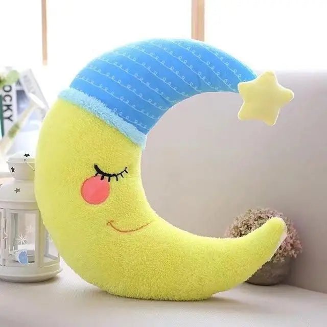 Sleepy Time Moon Plush Pillow for Cozy Cuddles and Travel Support Org Instock - Cosparty