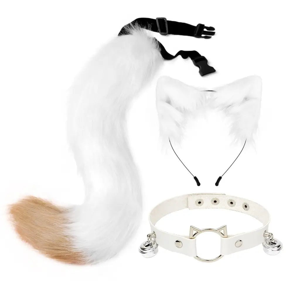 Sly Fox Tail Ear and Collar Set for Fun Petplay Adventures - Cosparty