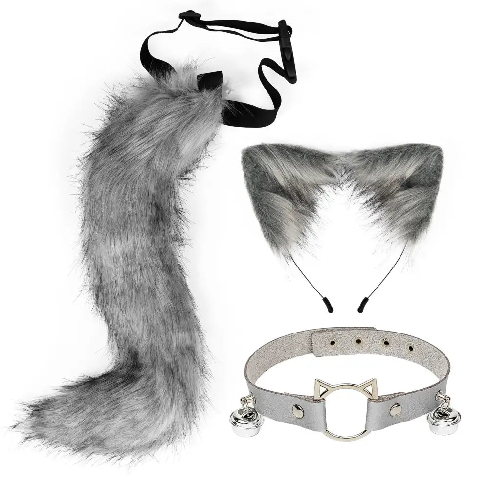 Sly Fox Tail Ear and Collar Set for Fun Petplay Adventures - Cosparty