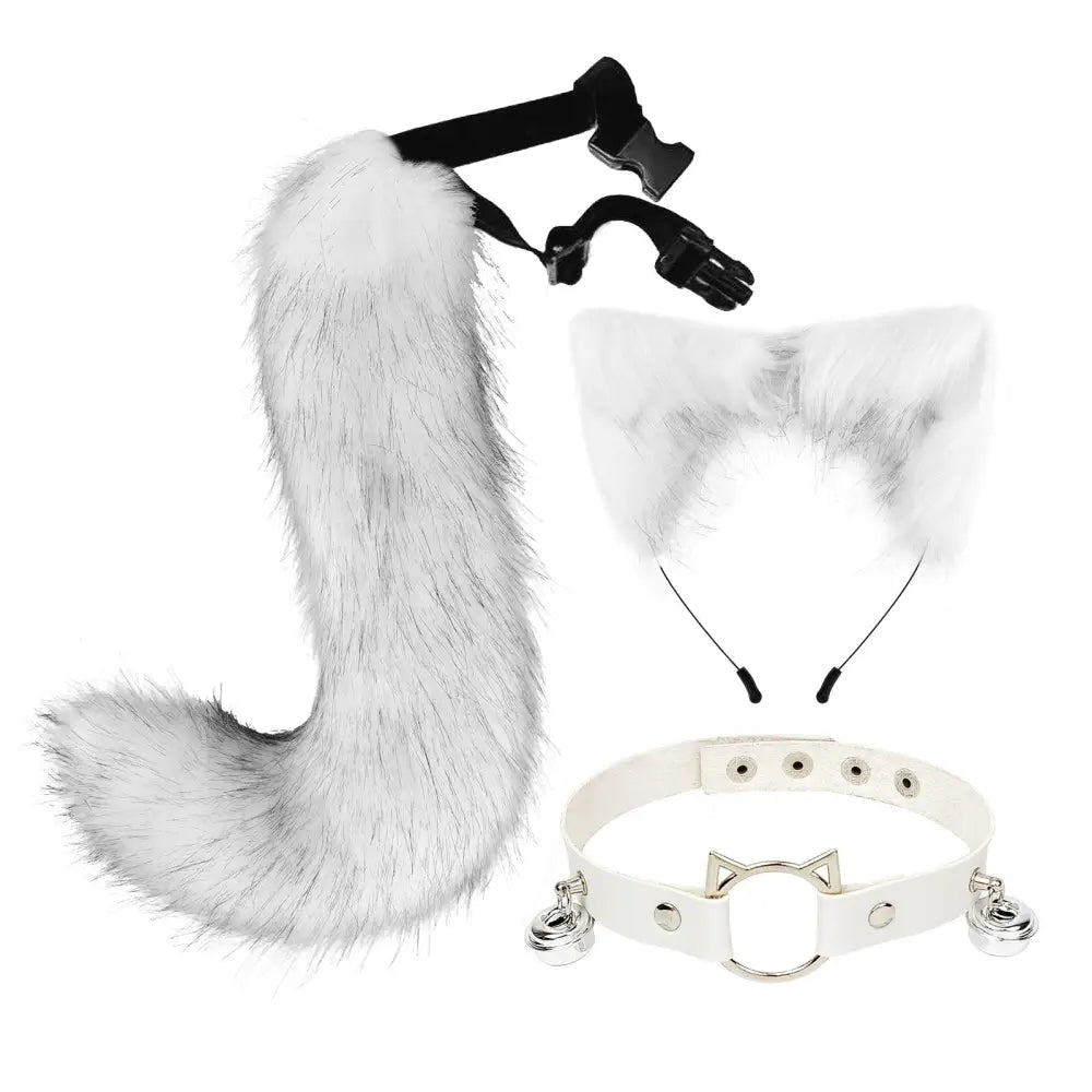 Sly Fox Tail Ear and Collar Set for Fun Petplay Adventures - Cosparty