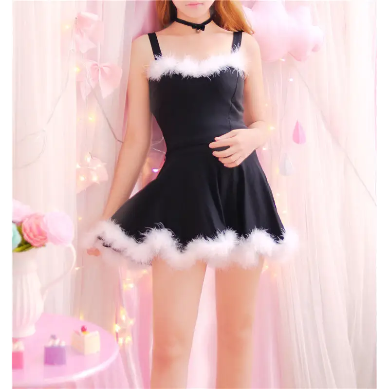 Snow Princess Faux-Fur Trimmed Winter Wonderland Dress - Dress