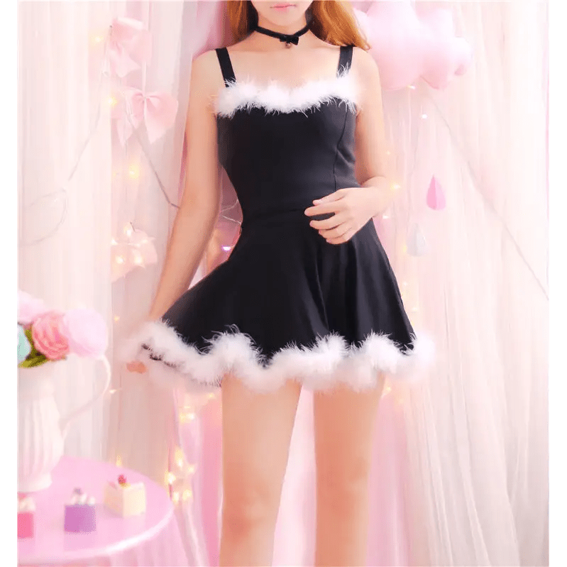 Snow Princess Faux - Fur Trimmed Winter Wonderland Dress - Cosparty