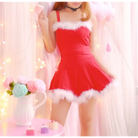 Snow Princess Christmas Dress Mrs. Clause Santa Vegan Fur Sexy Xmas Lingerie DDLG ABDL by Cosparty