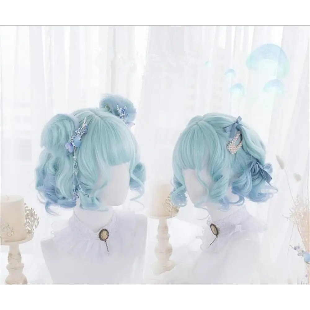 Soft Blue Bob Wig for a Pastel Kawaii Wardrobe Update - wig