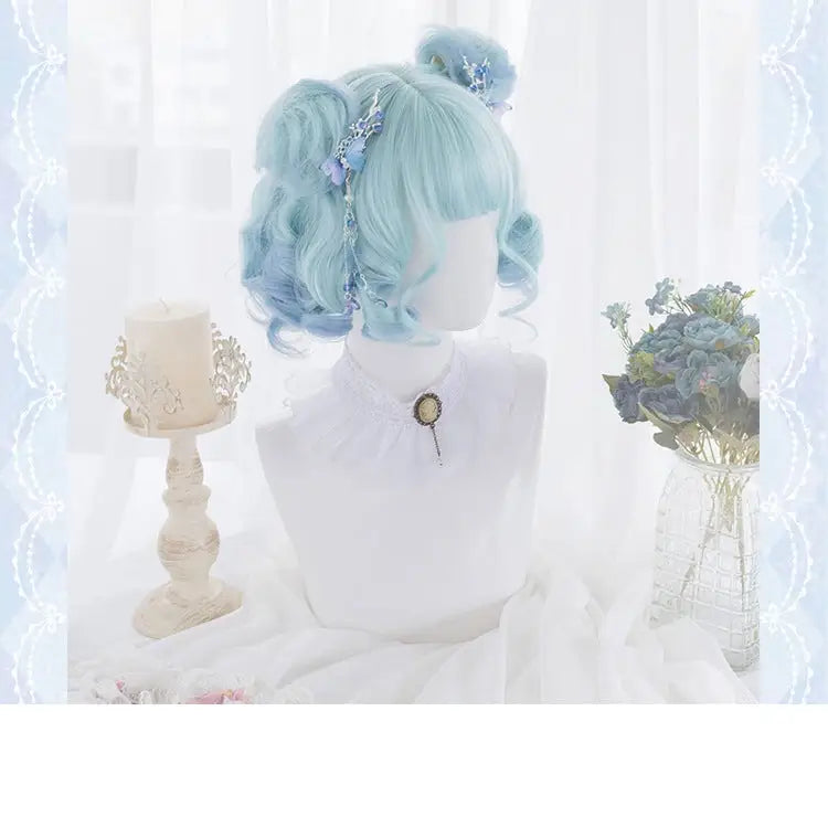 Soft Blue Bob Wig for a Pastel Kawaii Wardrobe Update - wig