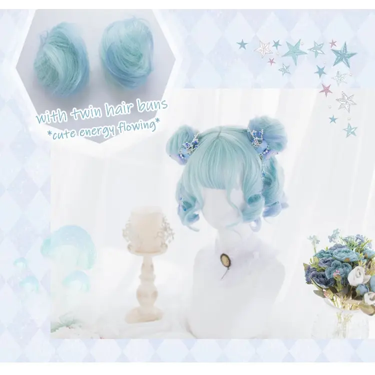 Soft Blue Bob Wig for a Pastel Kawaii Wardrobe Update - wig