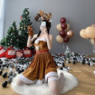 Soft Brown Reindeer - Inspired Holiday Dress and Cosplay Set - Cosparty