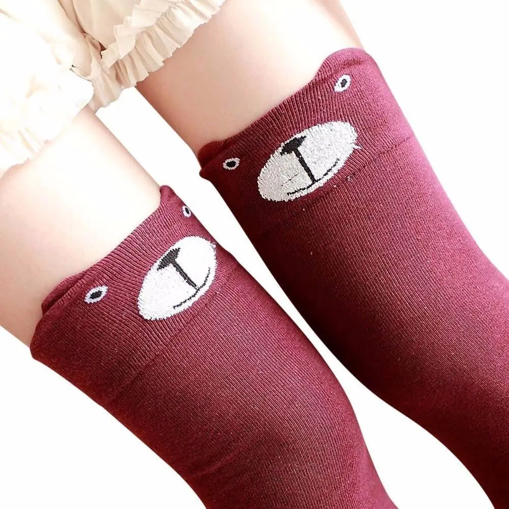 Soft Cotton Animal Thigh Highs for Littles Size XS-XL - stockings