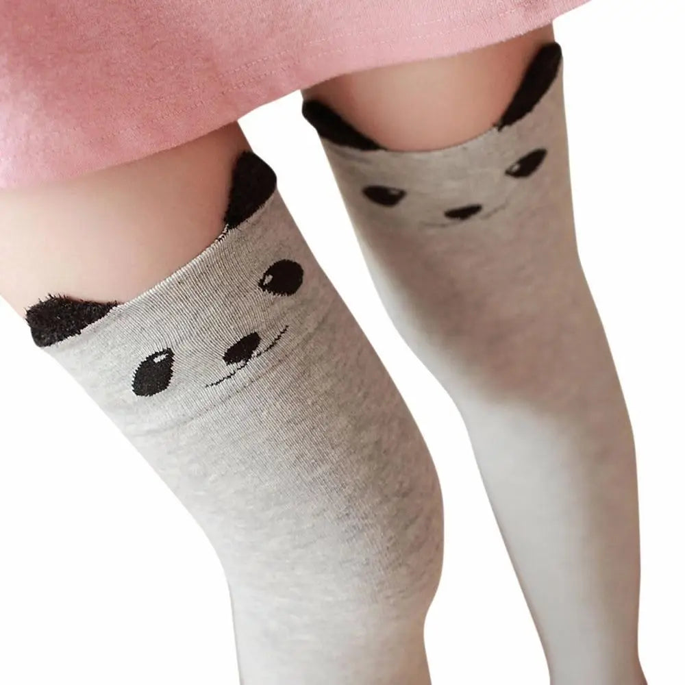 Soft Cotton Animal Thigh Highs for Littles Size XS-XL - stockings