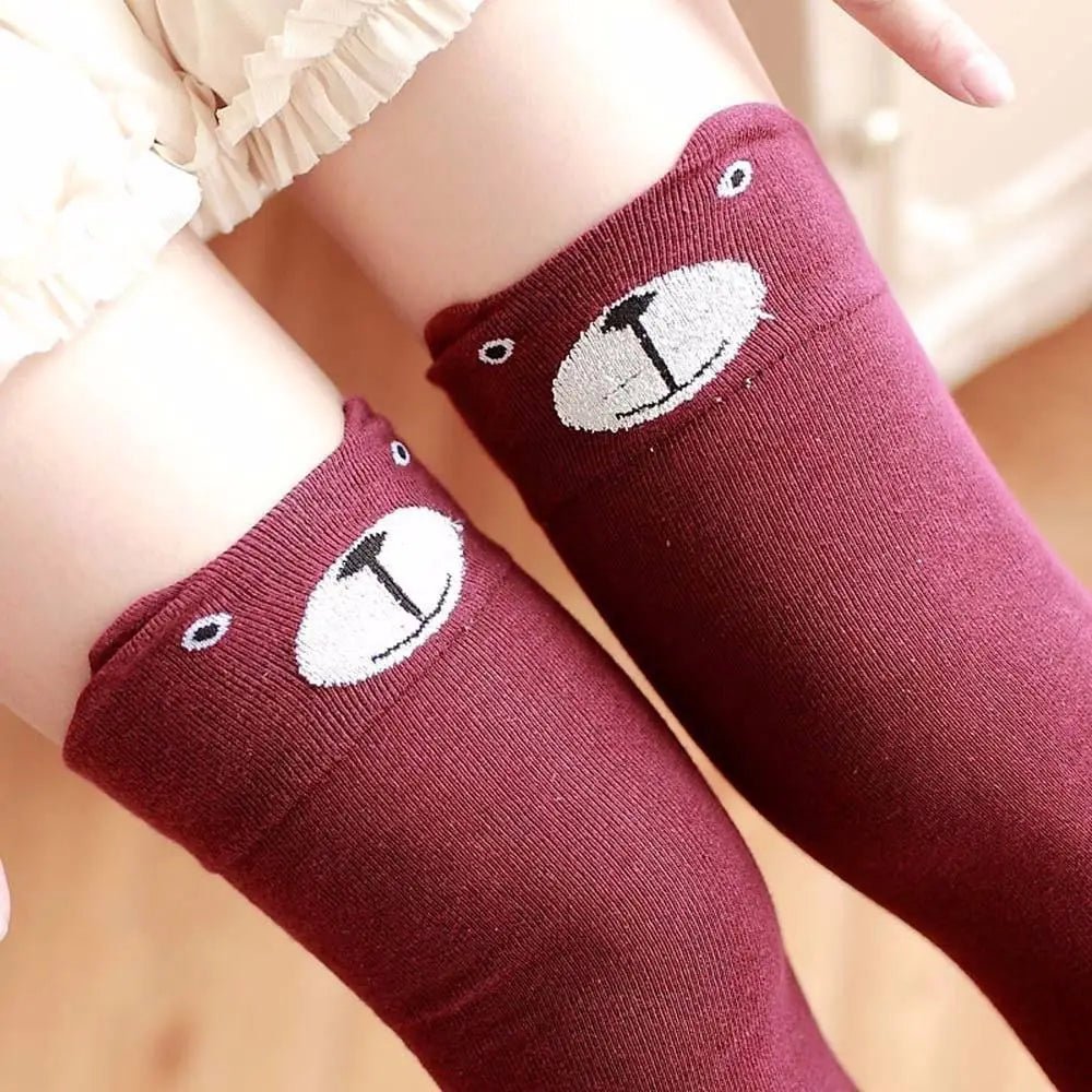 Soft Cotton Animal Thigh Highs for Littles Size XS - XL - Cosparty