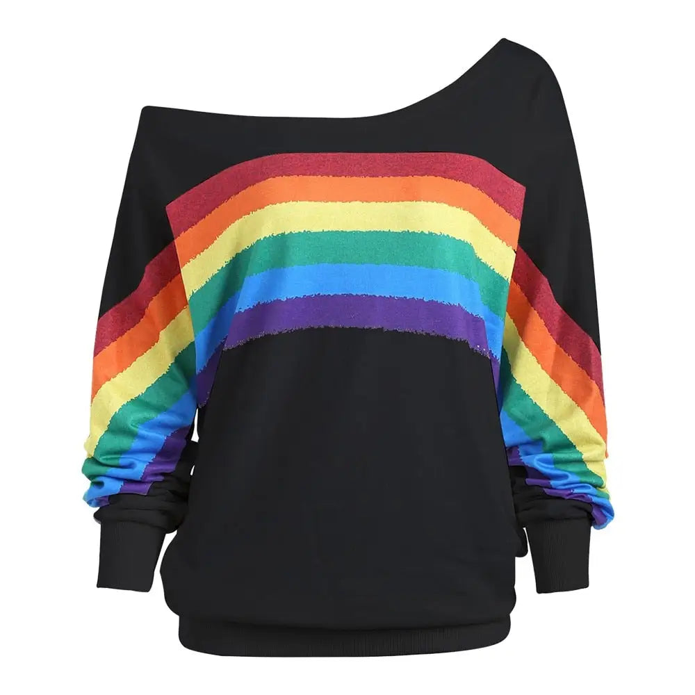 Soft Crewneck Rainbow Sweater for Everyday Pride - sweater