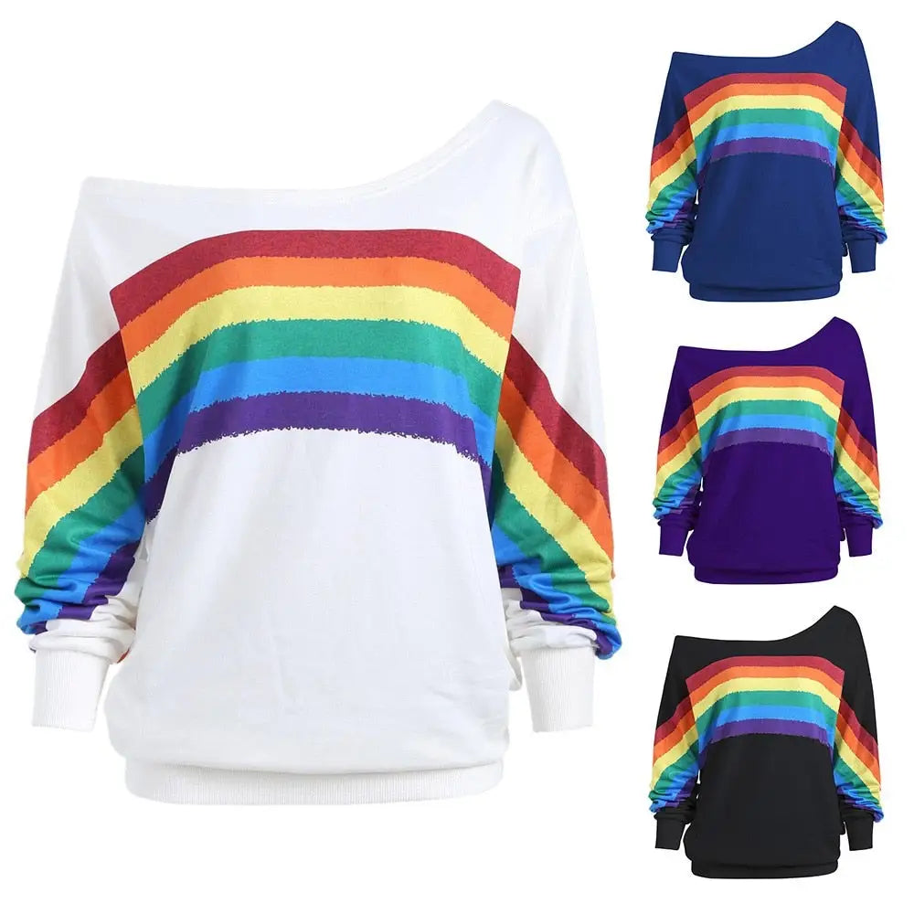 Soft Crewneck Rainbow Sweater for Everyday Pride - sweater