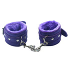 Soft Fur-Lined Purple Handcuffs for Stylish BDSM Exploration - bdsm