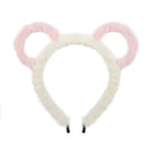 Fuzzy Ear Headbands - White/Pink Bear Ears - hair accessory