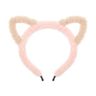 Fuzzy Ear Headbands - Pink/Brown Cat Ears - hair accessory