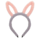 Fuzzy Ear Headbands - Grey/Pink Bunny Ears - hair accessory