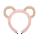 Fuzzy Ear Headbands - Pink/Brown Bear Ears - hair accessory