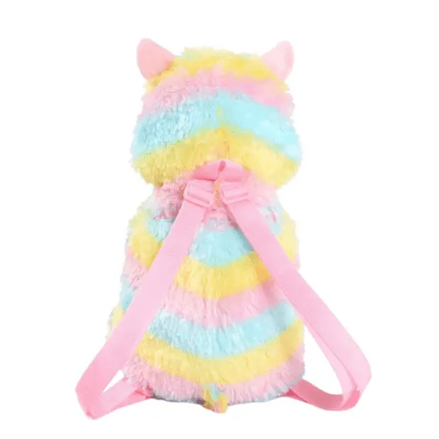 Soft Rainbow Alpacasso Inspired Backpack with Adjustable Straps - Cosparty