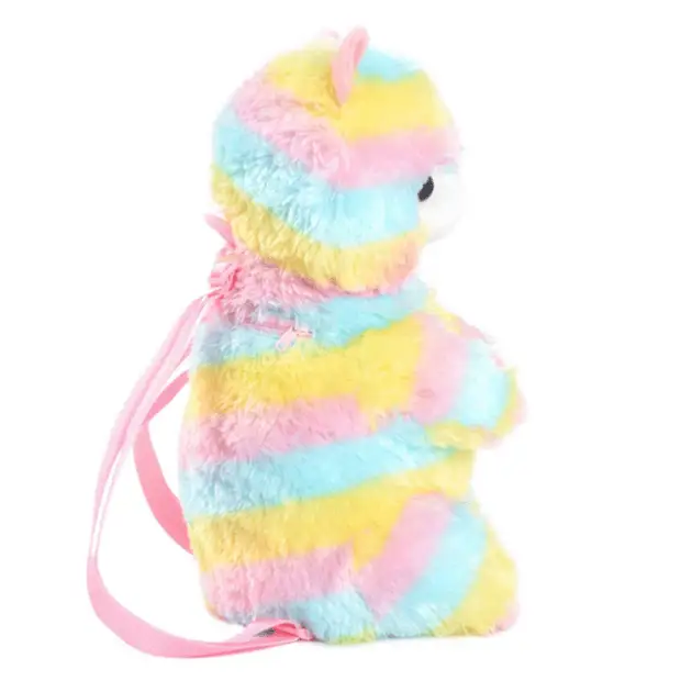 Soft Rainbow Alpacasso Inspired Backpack with Adjustable Straps - backpack