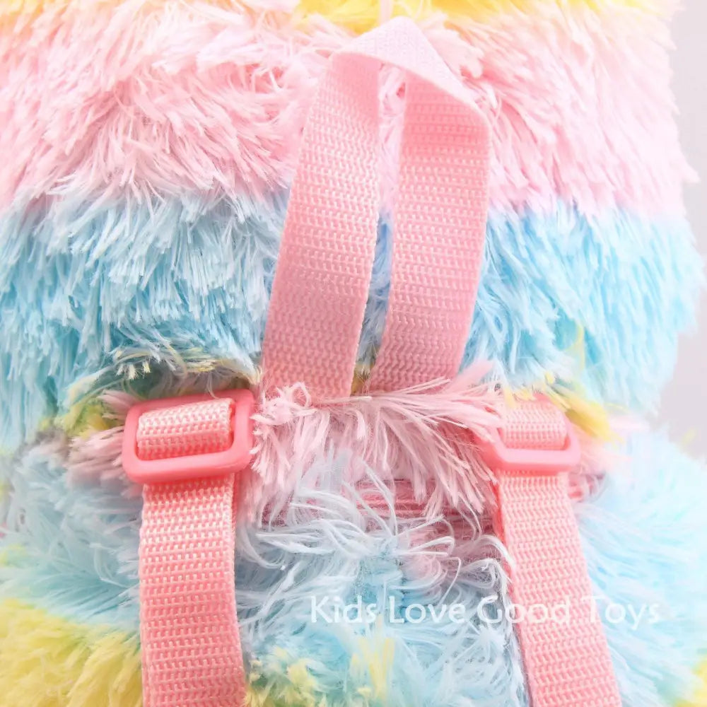 Soft Rainbow Alpacasso Inspired Backpack with Adjustable Straps - backpack