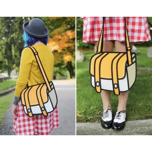 Spacious 2D Cartoon Messenger Bag for Kawaii Goods - Cosparty