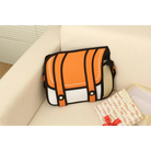 Spacious 2D Cartoon Messenger Bag for Kawaii Goods - Purse