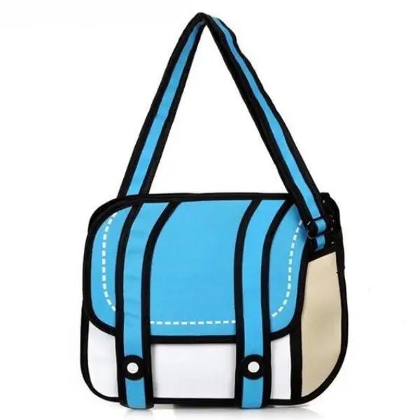 Spacious 2D Cartoon Messenger Bag for Kawaii Goods - Cosparty